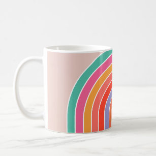 Abstract Retro Colourful Rainbow Coffee Mug