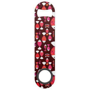 Abstract retro fish underwater pattern speed bottle opener
