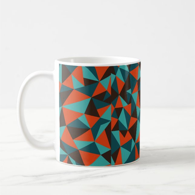 Abstract retro geometrical background - Vintage Coffee Mug (Left)