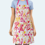 Abstract Retro Marble Pattern Pink Red Yellow Apron<br><div class="desc">Fun modern abstract marbled pattern in pink,  orange and yellow.  Original art by Nic Squirrell.</div>