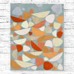 Abstract Retro Orange Poster<br><div class="desc">Abstract retro organic shapes in orange, sea foam and cream. Original art by Nic Squirrell.</div>