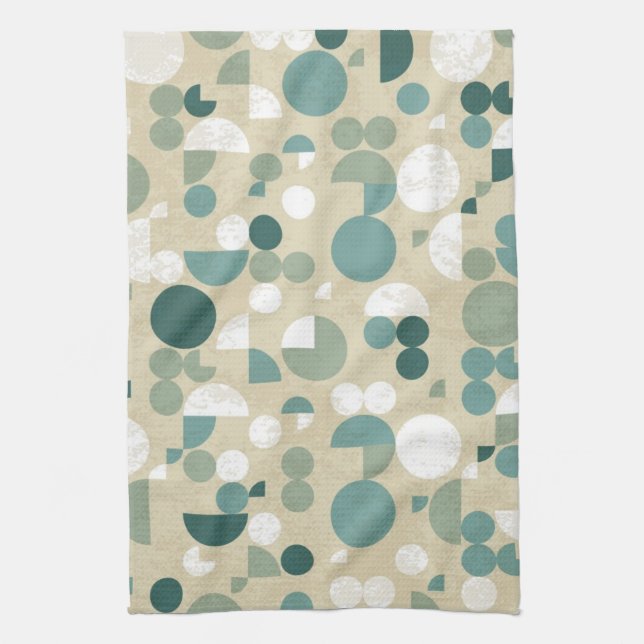 Abstract retro pattern kitchen towel (Vertical)
