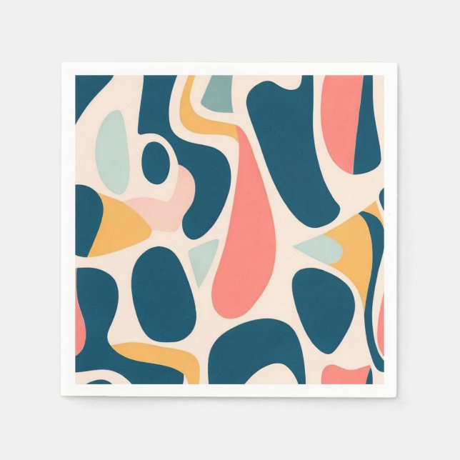 Abstract Retro Pattern Napkin (Front)