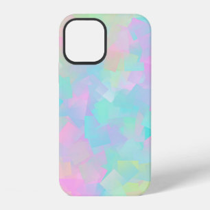 Abstract retro pattern of geometric shapes in pink iPhone 12 case