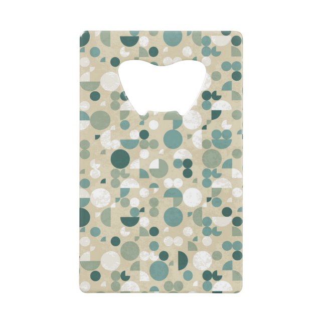 Abstract retro pattern wallet bottle opener (Front)