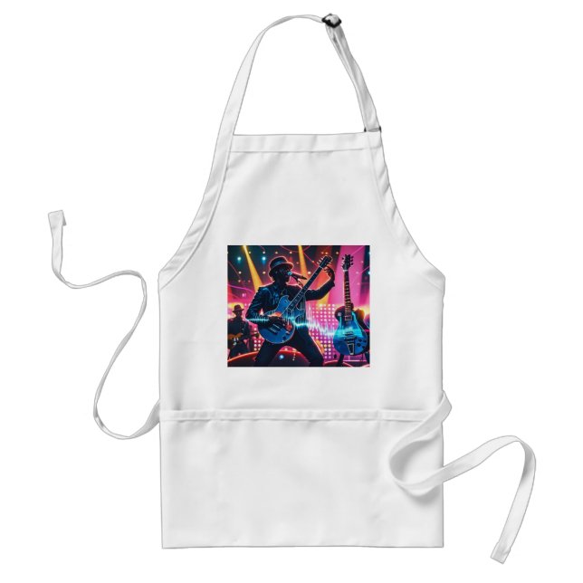 Abstract retro pop musical instruments standard apron (Front)