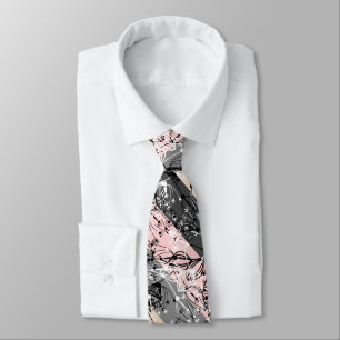 Abstract retro small flowers floral leaves branch tie
