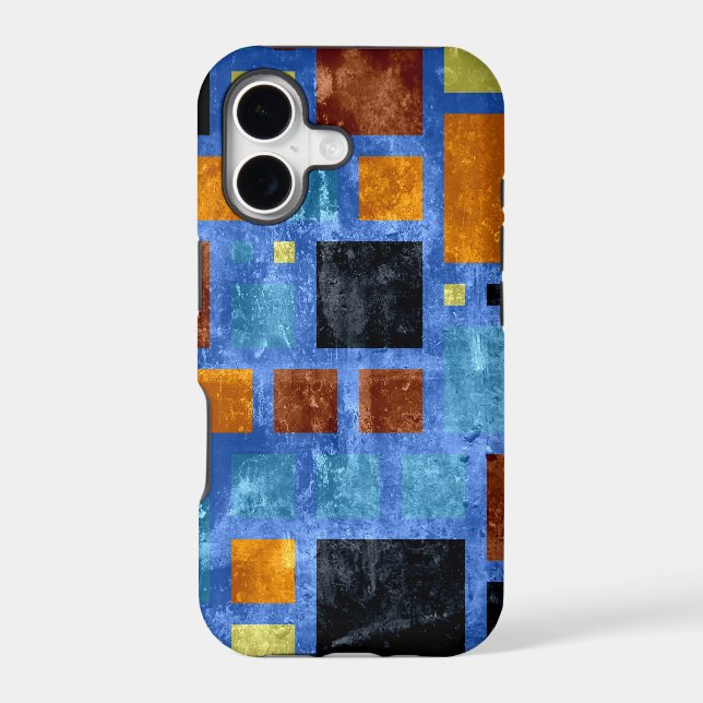 Abstract Retro Squares Pattern (Back)