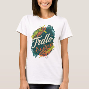 Abstract Retro Tee – Chartreuse Hand-Lettered