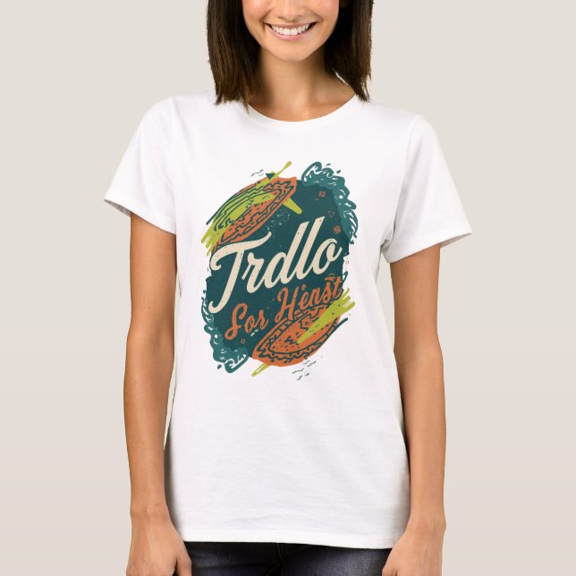 Abstract Retro Tee – Chartreuse Hand-Lettered (Front)