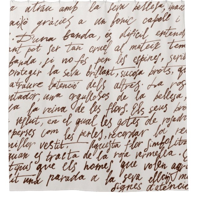 Abstract retro unreadable brown ink-written text.  (Front)