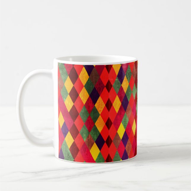 Abstract retro vintage seamless pattern coffee mug (Left)