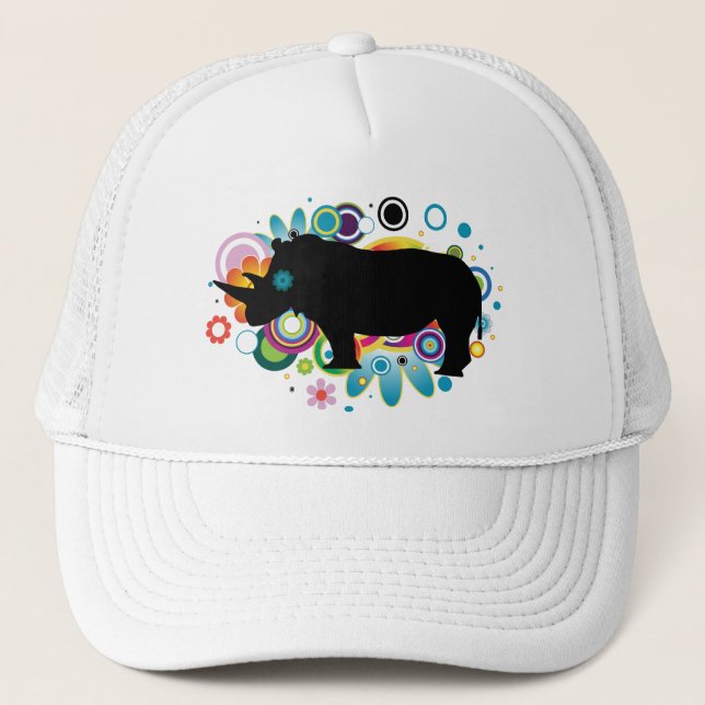 Abstract Rhino Trucker Hat (Front)