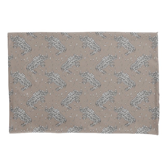 Abstract Rhinoceroses Pillowcase (Front)