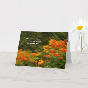 Abstract rhododendron garden fine art birthday card