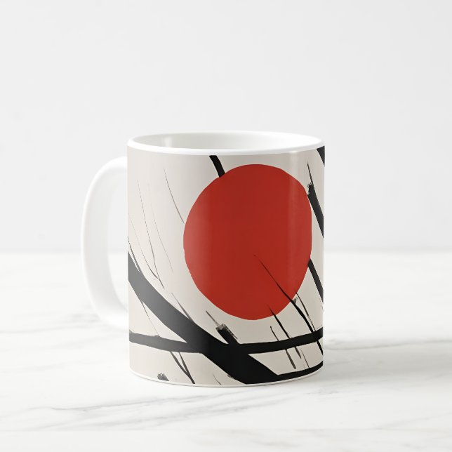 Abstract Rising Sun Coffee Mug (Front Left)