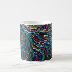 Abstract River Delta Jewel Tone Coffee Mug