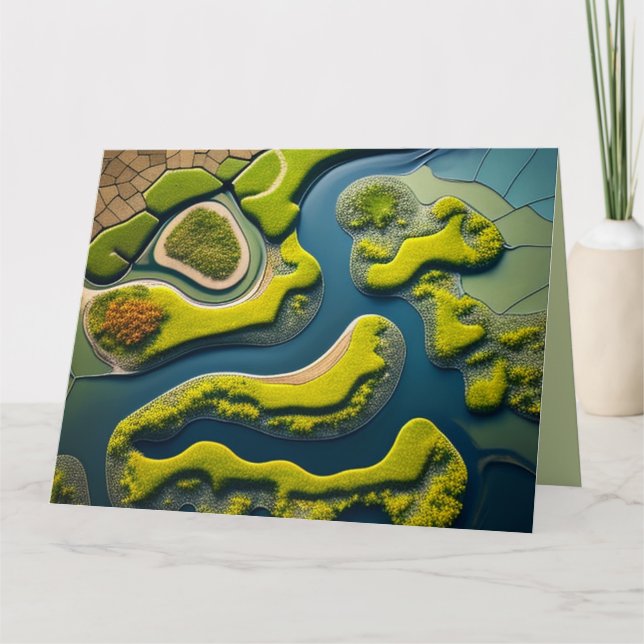 Abstract River Estuary Card (Front)