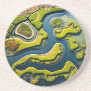 Abstract River Estuary Coaster