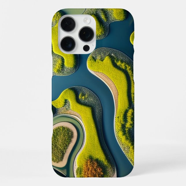 Abstract River Estuary iPhone Case (Back)