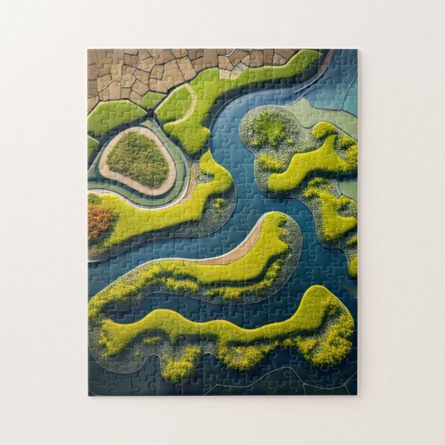 Abstract River Estuary Jigsaw Puzzle (Vertical)