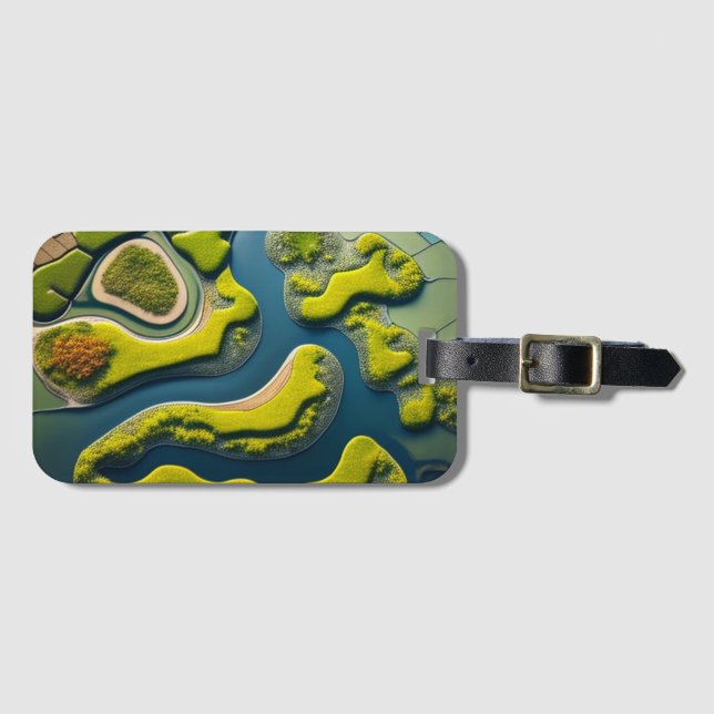 Abstract River Estuary Luggage Tag (Front Horizontal)