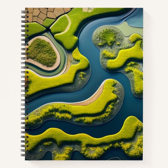 Abstract River Estuary Notebook (Front)