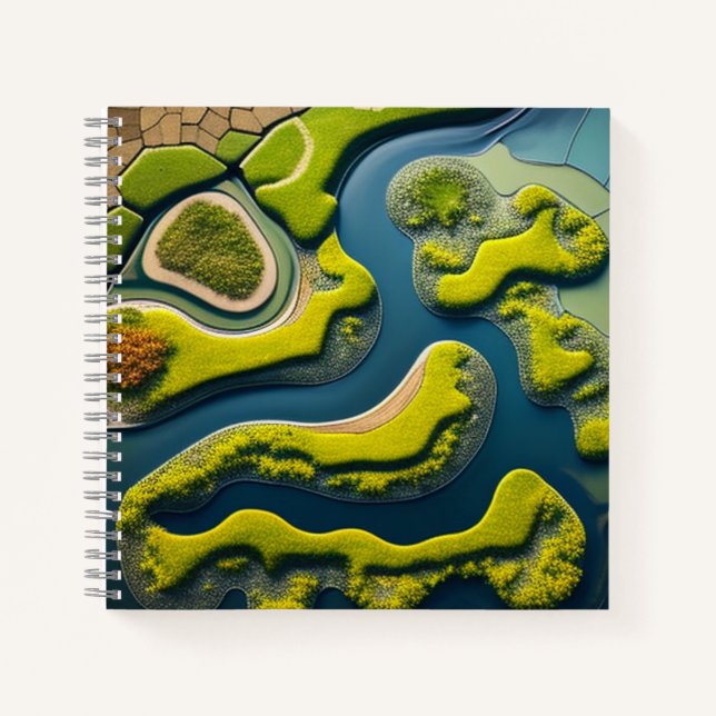 Abstract River Estuary Notebook (Front)