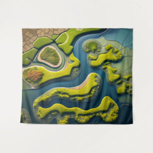 Abstract River Estuary Tapestry