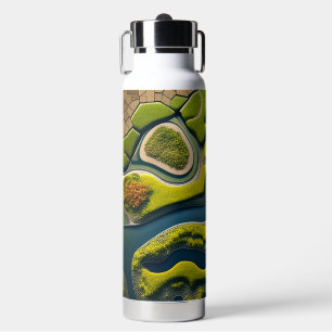 Abstract River Estuary Water Bottle