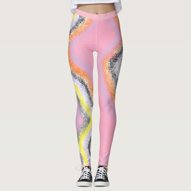 Abstract River Funky Leggings (Front)