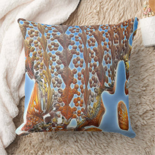Abstract Rock Pool Throw Pillow