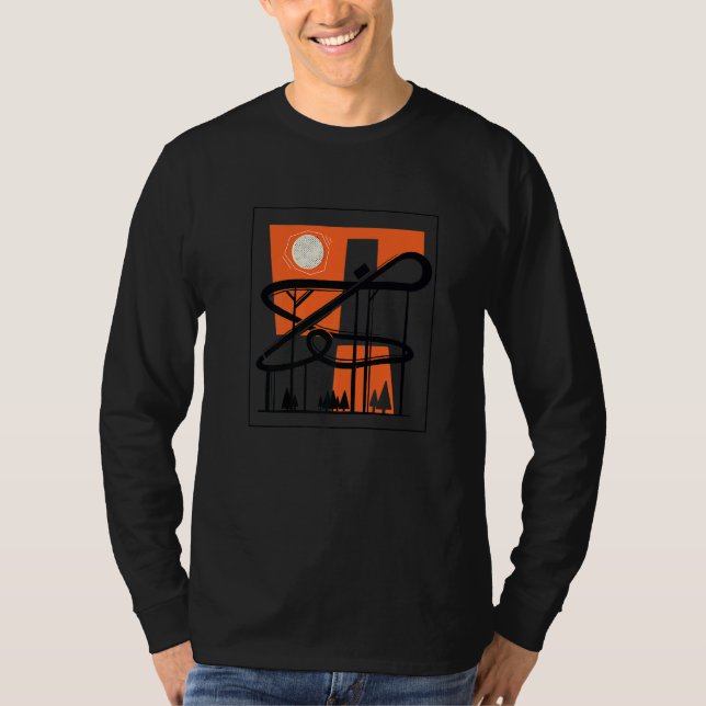 Abstract Roller Coaster Graphics Premium T-Shirt (Front)