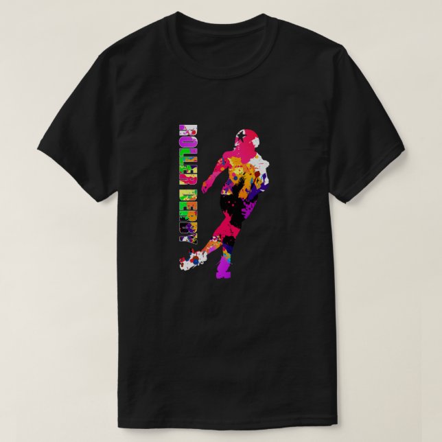 Abstract Roller Derby T-Shirt (Design Front)