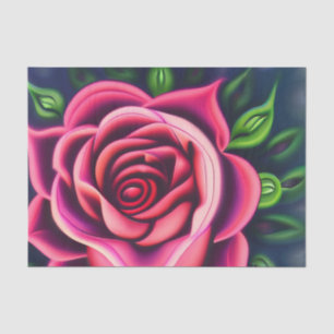 Abstract Romantic Pink Rose Bloom Tissue Paper