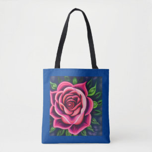 Abstract Romantic Pink Rose Bloom Tote Bag