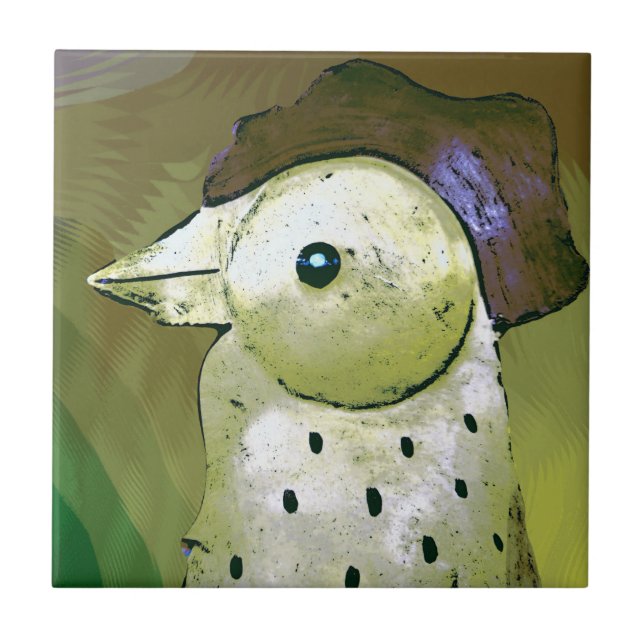 Abstract Rooster 1 Tile (Front)