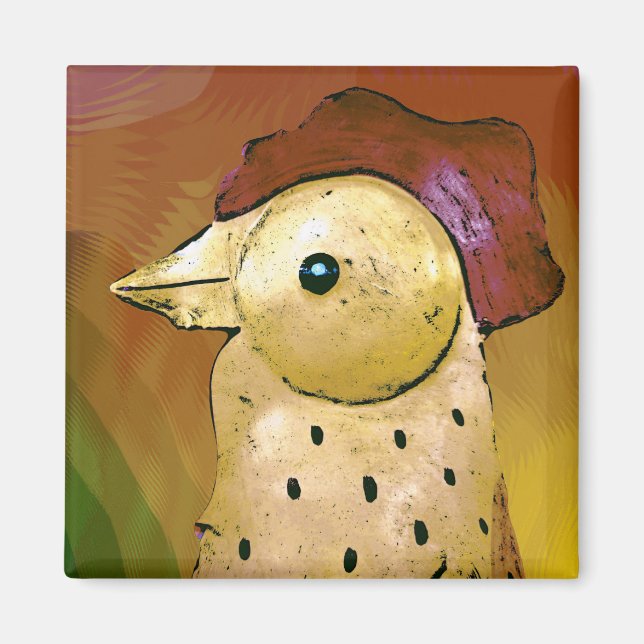 Abstract Rooster 5 Magnet (Front)