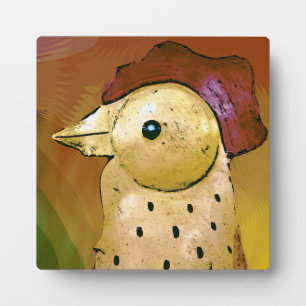 Abstract Rooster 5 Plaque