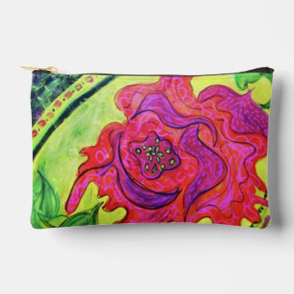 Abstract Rose Art Zip Pouch-Original Painting Bag