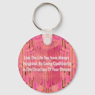 Abstract Rose Colour Positive Encouragement Chic D Keychain