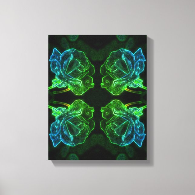 Abstract Rose Fantasy Flower Canvas Print (Front)