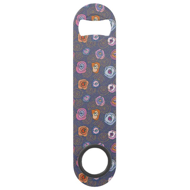 Abstract rose field pattern bar key (Front)