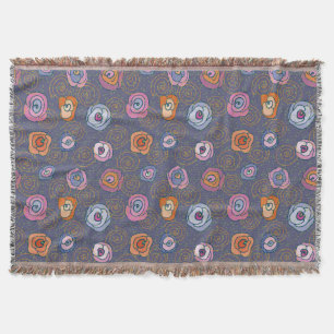 Abstract rose field pattern throw blanket