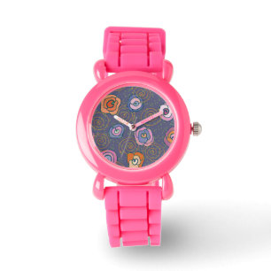 Abstract rose field pattern watch