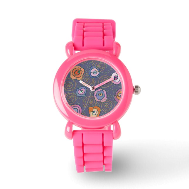 Abstract rose field pattern watch (Front)