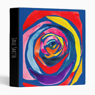 Abstract rose flower pop art binder