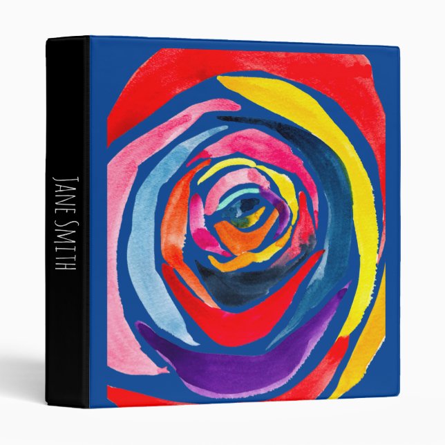 Abstract rose flower pop art binder (Front/Spine)