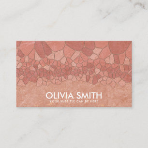 Abstract Rose Gold Cells Business Card