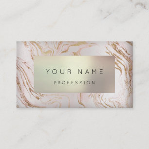 ABSTRACT Rose Gold Marble Appointment Pearl Card